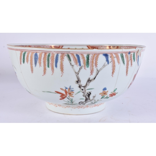 220D - AN 18TH CENTURY CHINESE EXPORT PORCELAIN BOWL Qianlong, together with an 18th century Meissen bowl a... 