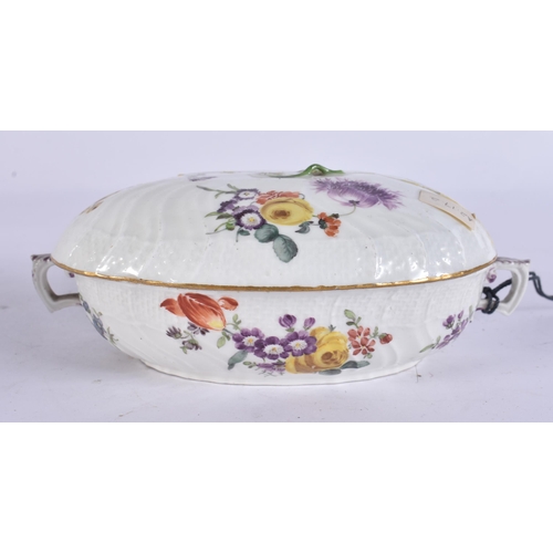 220D - AN 18TH CENTURY CHINESE EXPORT PORCELAIN BOWL Qianlong, together with an 18th century Meissen bowl a... 