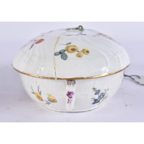 220D - AN 18TH CENTURY CHINESE EXPORT PORCELAIN BOWL Qianlong, together with an 18th century Meissen bowl a... 