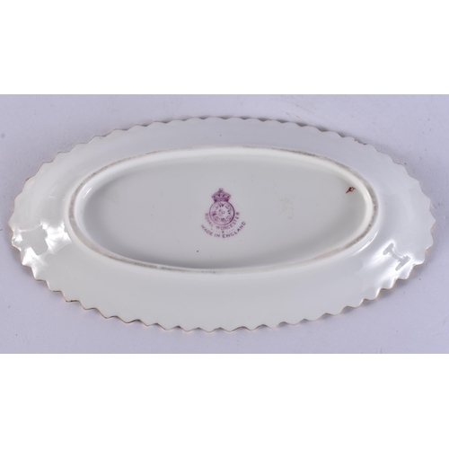 231 - A ROYAL WORCESTER FRUIT PAINTED PORCELAIN DISH by Townsend. 17 cm wide.