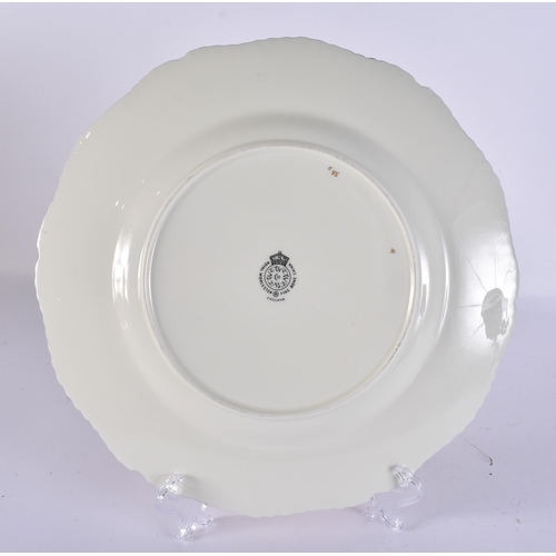 234 - A ROYAL WORCESTER FRUIT PAINTED PORCELAIN PLATE by Freeman. 27 cm wide.