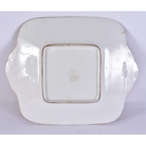 239 - A ROYAL WORCESTER ARTIST FRUIT PAINTED PORCELAIN DISH by Frank Higgins. 26 cm wide.