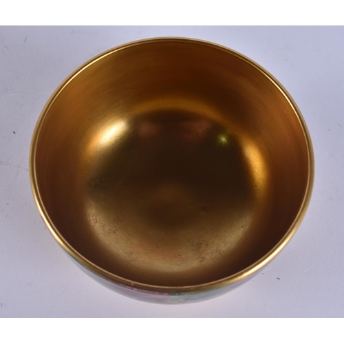 245 - A ROYAL WORCESTER FRUIT PAINTED PORCELAIN JUG together with a similar bowl by Ayrton. (2)