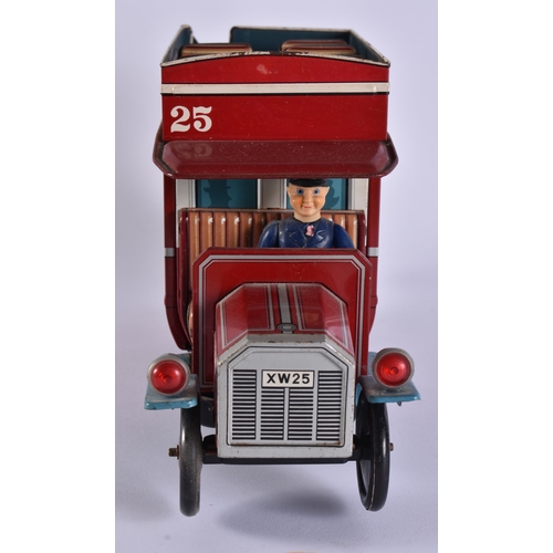 25 - A JAPANESE TINPLATE TOY BUS. 32 cm x 18 cm.