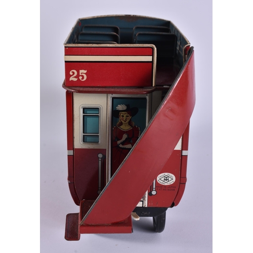 25 - A JAPANESE TINPLATE TOY BUS. 32 cm x 18 cm.