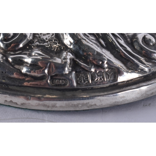 255 - A PAIR OF SILVER CANDLESTICKS. 310 grams overall. 10.5 cm high.