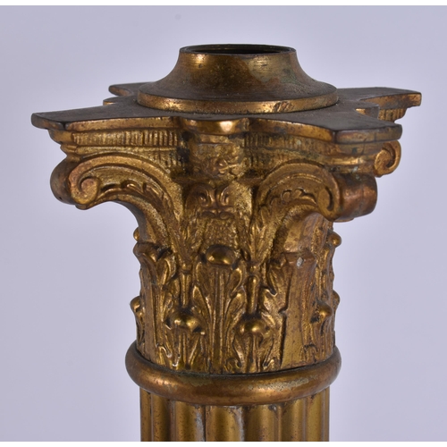29 - AN ANTIQUE COUNTRY HOUSE CORINTHIAN COLUMN LAMP BASE. 40 cm high.
