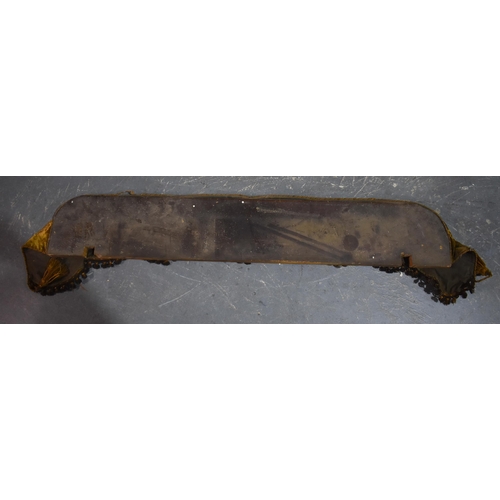 31 - AN EARLY CONTINENTAL EMBROIDERED PELMET TAPESTRY HANGING. 162 cm x 30 cm.