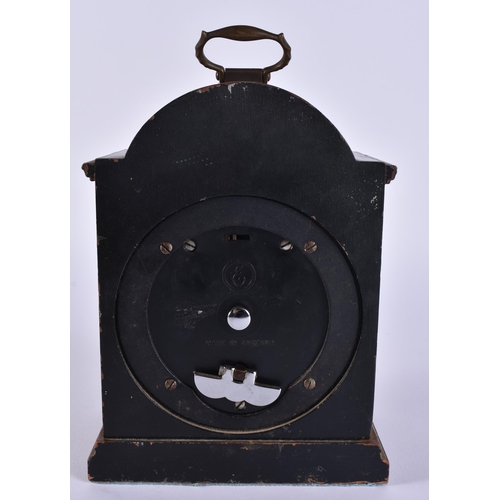 345 - AN ASPREY ELLIOTT OF LONDON CHINOISERIE CLOCK. 23 cm high inc handle.