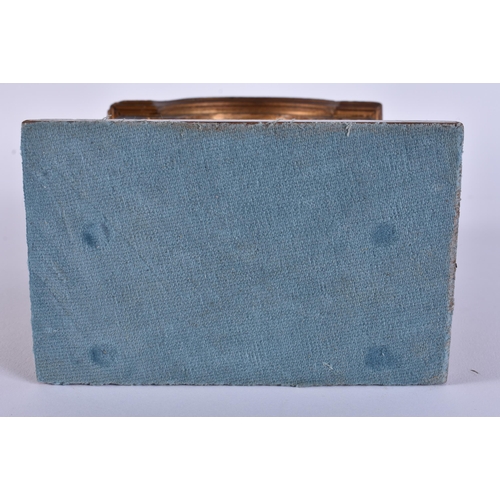 345 - AN ASPREY ELLIOTT OF LONDON CHINOISERIE CLOCK. 23 cm high inc handle.