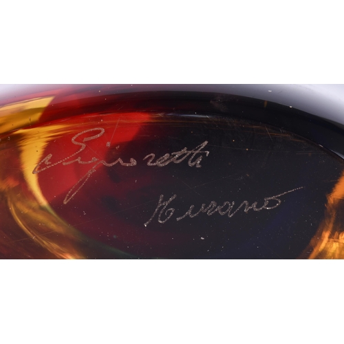 363 - TWO ITALIAN MURANO GLASS SCULPTURES. Largest 18 cm x 12 cm. (2)