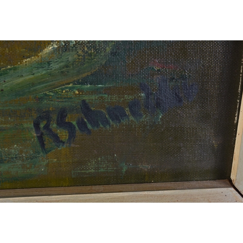 37 - TWO OIL PAINTINGS. Largest 72 cm x 56 cm. (2)