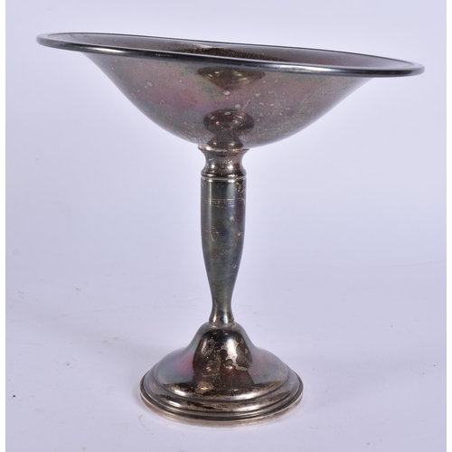 378 - A SILVER TAZZA. 262 grams overall. 15 cm high.