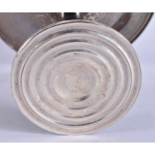 378 - A SILVER TAZZA. 262 grams overall. 15 cm high.