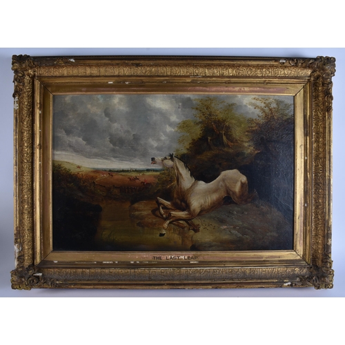 4 - English School (19th Century) Pair, Oil on canvas, Equestrian interest, First & Last leap. 84 cm x 5... 