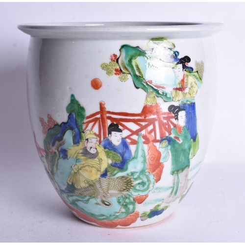 532 - ASSORTED CHINESE PORCELAIN including a jardiniere. Largest 16 cm wide. (5)