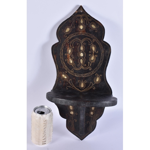 577 - A 19TH CENTURY MIDDLE EASTERN OTTOMAN MOTHER OF PEARL INLAID TURBAN STAND. 42 cm x 18 cm.