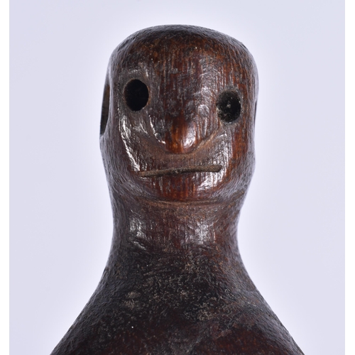 613 - AN UNUSUAL ANTIQUE TRIBAL ZULU AFRICAN FIGURE. 18 cm high.
