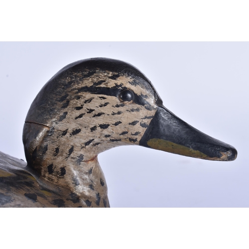 617 - A FOLK ART DECOY DUCK. 28 cm wide.