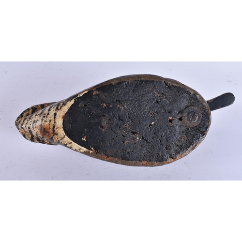 617 - A FOLK ART DECOY DUCK. 28 cm wide.