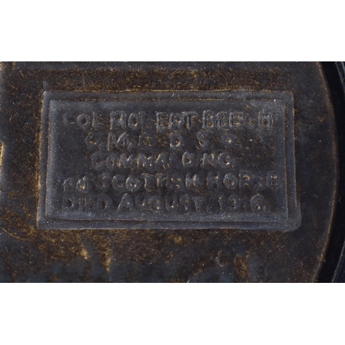 624 - A MILITARY DEATH PLAQUE. 12.75 cm wide.