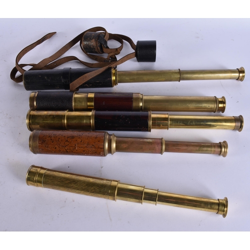 625 - FIVE VINTAGE TELESCOPES. (5)