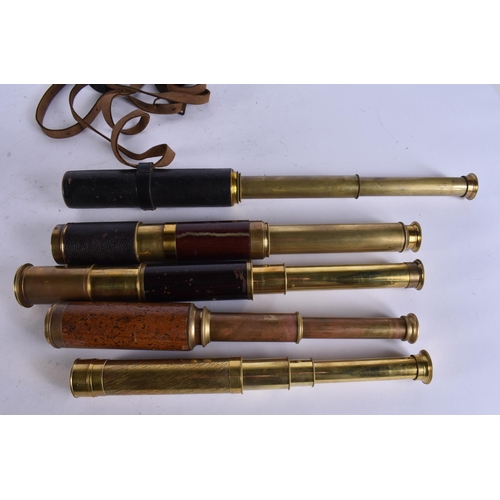 625 - FIVE VINTAGE TELESCOPES. (5)