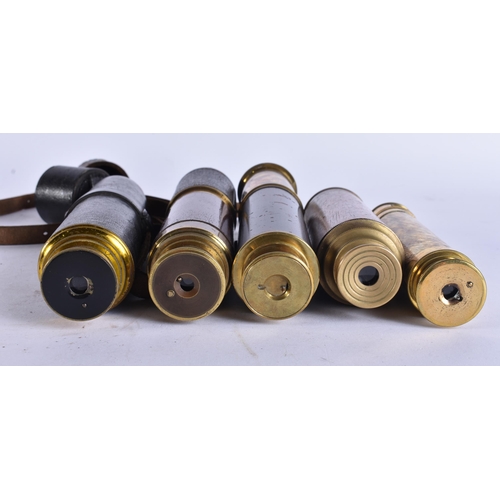 625 - FIVE VINTAGE TELESCOPES. (5)