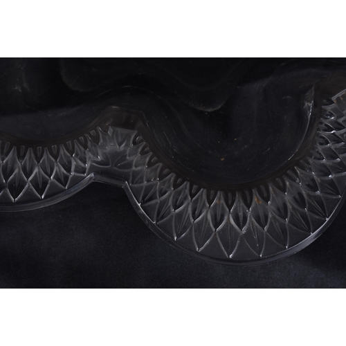 639 - A LARGE FRENCH LALIQUE GLASS BOWL. 27 cm wide.