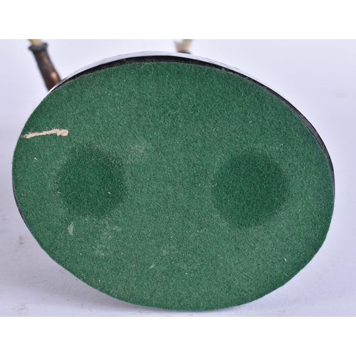 649 - AN ART DECO COLD PAINTED SPELTER FIGURE OF A JESTER. 30 cm high.