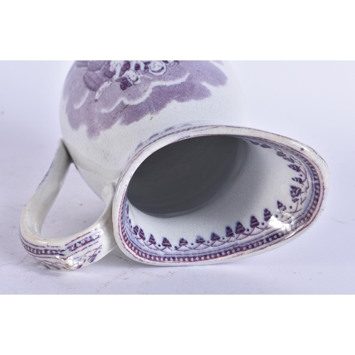 678 - AN ANTIQUE SCOTTISH POTTERY JUG. 18 cm high.