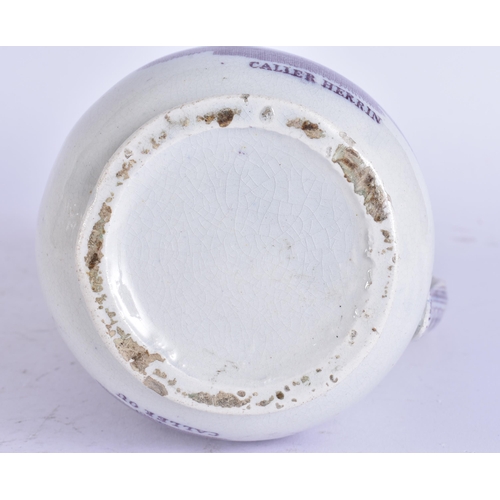 678 - AN ANTIQUE SCOTTISH POTTERY JUG. 18 cm high.