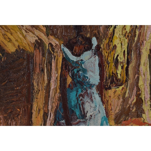 6 - European School (C1960) Oil on canvas, African scene. 72 cm x 58 cm.