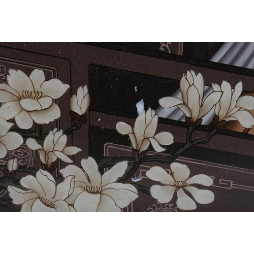 7 - A LARGE PAIR OF EARLY 20TH CENTURY CHINESE REVERSE PAINTED PAINTINGS Late Qing/Republic. 70 cm x 50 ... 