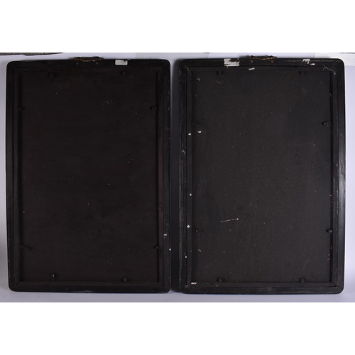 7 - A LARGE PAIR OF EARLY 20TH CENTURY CHINESE REVERSE PAINTED PAINTINGS Late Qing/Republic. 70 cm x 50 ... 