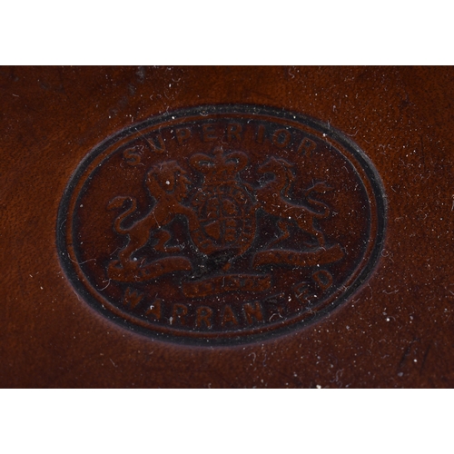 729 - LEATHER CASED HUNTING CUPS. 14.5 cm high closed not inc strap.