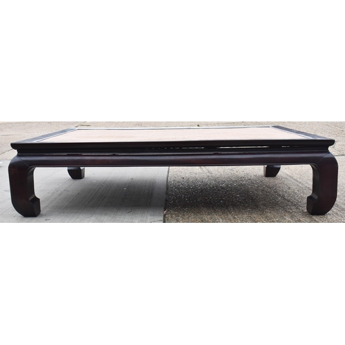 748 - A FINE AND LARGE CHINESE QING DYNASTY CARVED HONGMU DAY BED Ex Sotheby's, of monumental proportions.... 