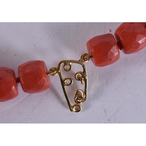 83 - ASSORTED ANTIQUE CORAL BEADS. 180 grams. (qty)