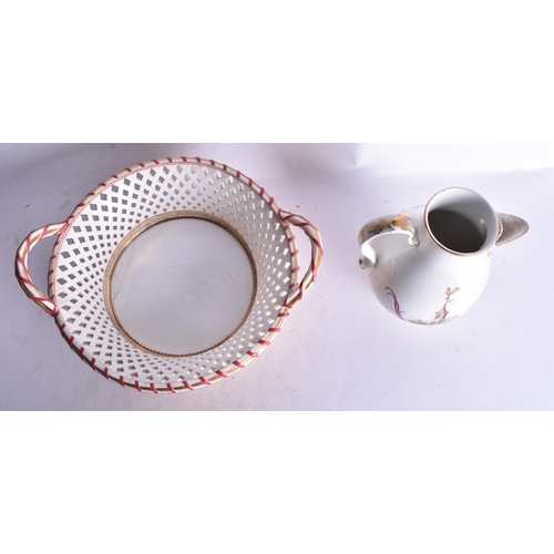 872 - 18th century, Vienna pear shaped coffee pot, painted on one side with a building surmounted by a coc... 