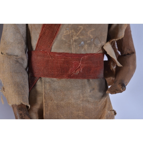 93 - AN UNUSUAL PAIR OF 19TH CENTURY INDIAN COMPANY BOMBAY SCHOOL FIGURES. 30 cm long.