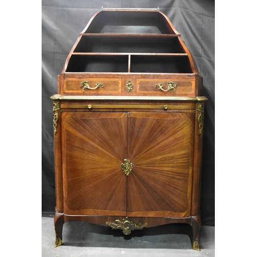 937 - A FINE 19TH CENTURY FRENCH KINGWOOD AND ORMOLU CABINET by Maison Krieger, with beautiful sunburst ve... 