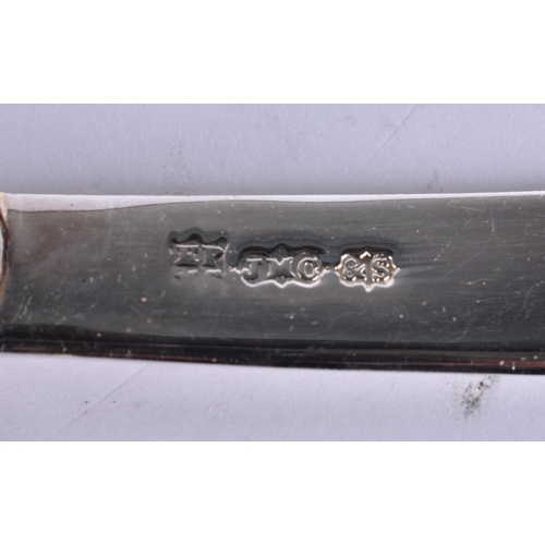 940 - A CASED ANTIQUE ANTLER HORN SERVING SET together with another cased set. (2)