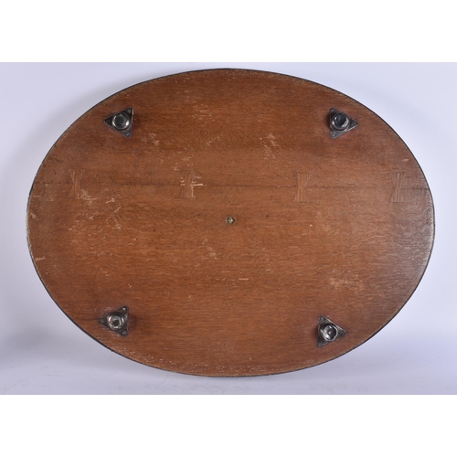 997 - A LARGE EARLY 19TH CENTURY ENGLISH SILVER GRAPE AND VINE TRAY. 62 cm x 48 cm.