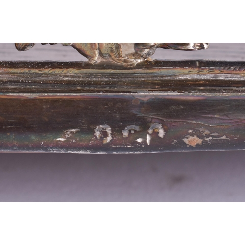 997 - A LARGE EARLY 19TH CENTURY ENGLISH SILVER GRAPE AND VINE TRAY. 62 cm x 48 cm.