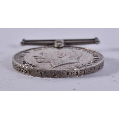 1013 - 3 x WW1 War Medals - Leicestershire, East Yorkshire, Army Service Corps. (3)