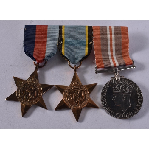 1020 - Mounted WW2 RAF Medals inc. Original Air Crew Europe and 1939-45 Star. (3)