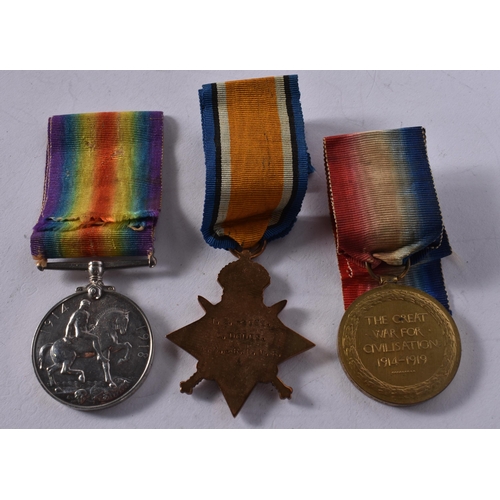 1031 - WW1 1914-15 Star Trio TZ2973 C.DODDS A.B.R.N.V.R. (3)