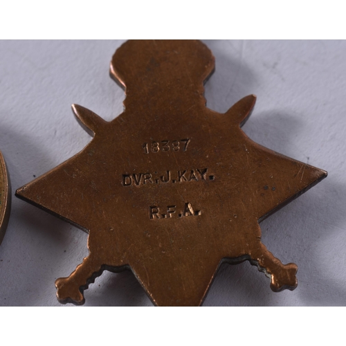 1032 - 4 x WW1 Medals Inc. 1914-15 Star, Victory Medal Etc. RN, RMLI, RFA. (4)