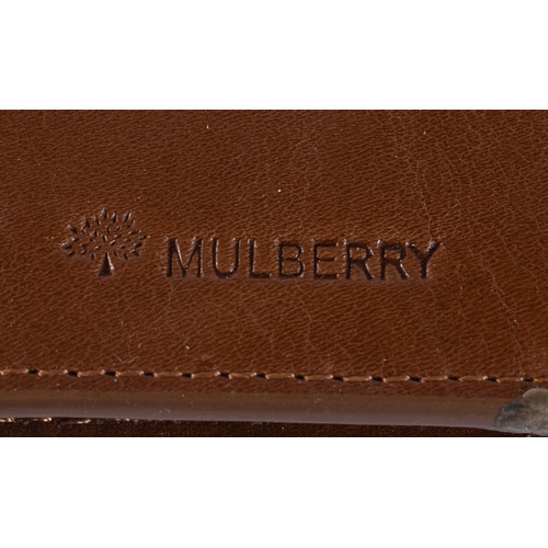1057 - Pair of Mulberry Wallets/Purses Brown Leather w/Brass Hardware. (2)