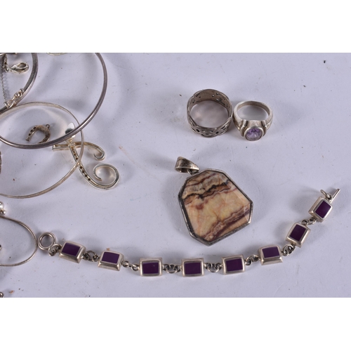 1076 - SILVER JEWELLERY. 400 grams overall. (qty)